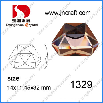 Plat cristal Abck 11X14mm irrégulière cristal Strass pour la décoration